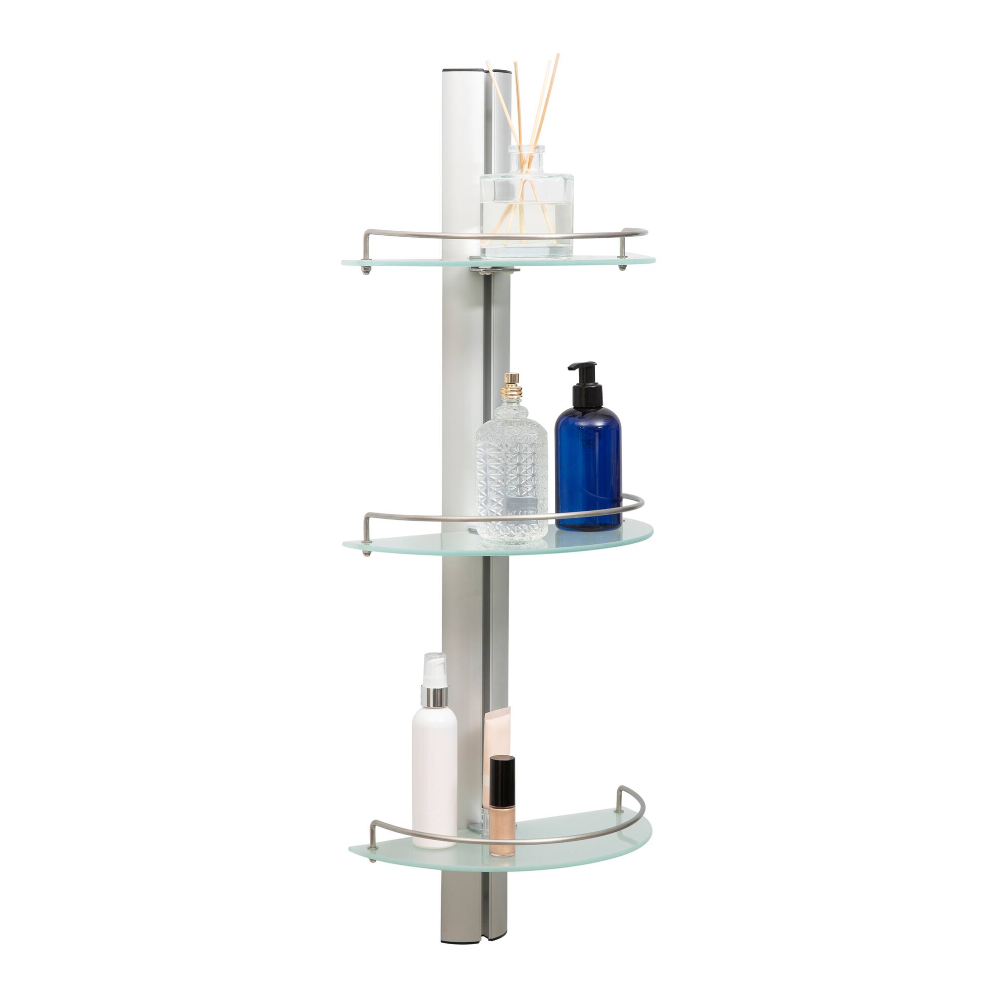 Organize It All 3-Tier Half Moon Glass Shelf